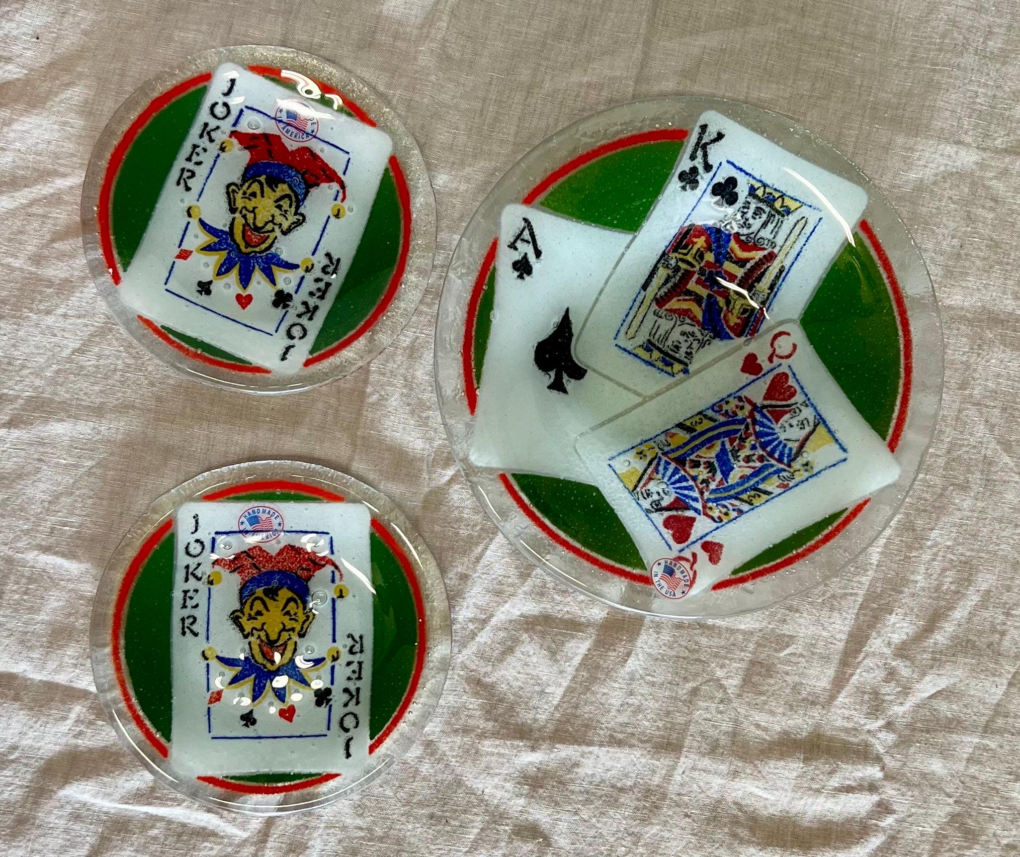 Peggy Karr Glass | Playing Cards Plates and Bowls - Etsy