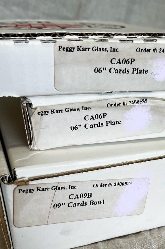 Peggy Karr Glass | Playing Cards Plates and Bowls - Etsy
