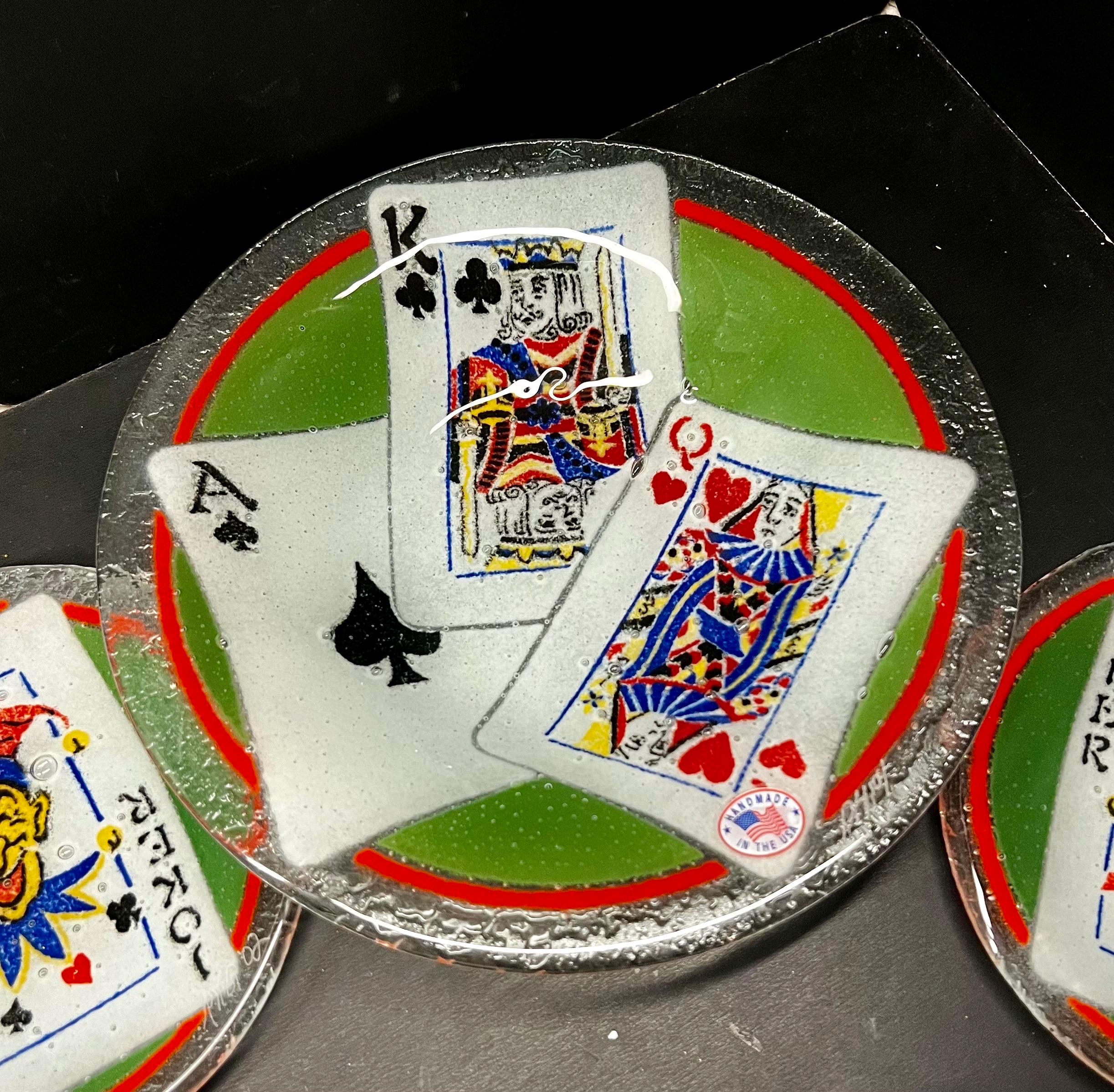 Peggy Karr Glass | Playing Cards Plates and Bowls - Etsy