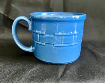 Longaberger Pottery Woven Traditions Cornflower Soup Mug