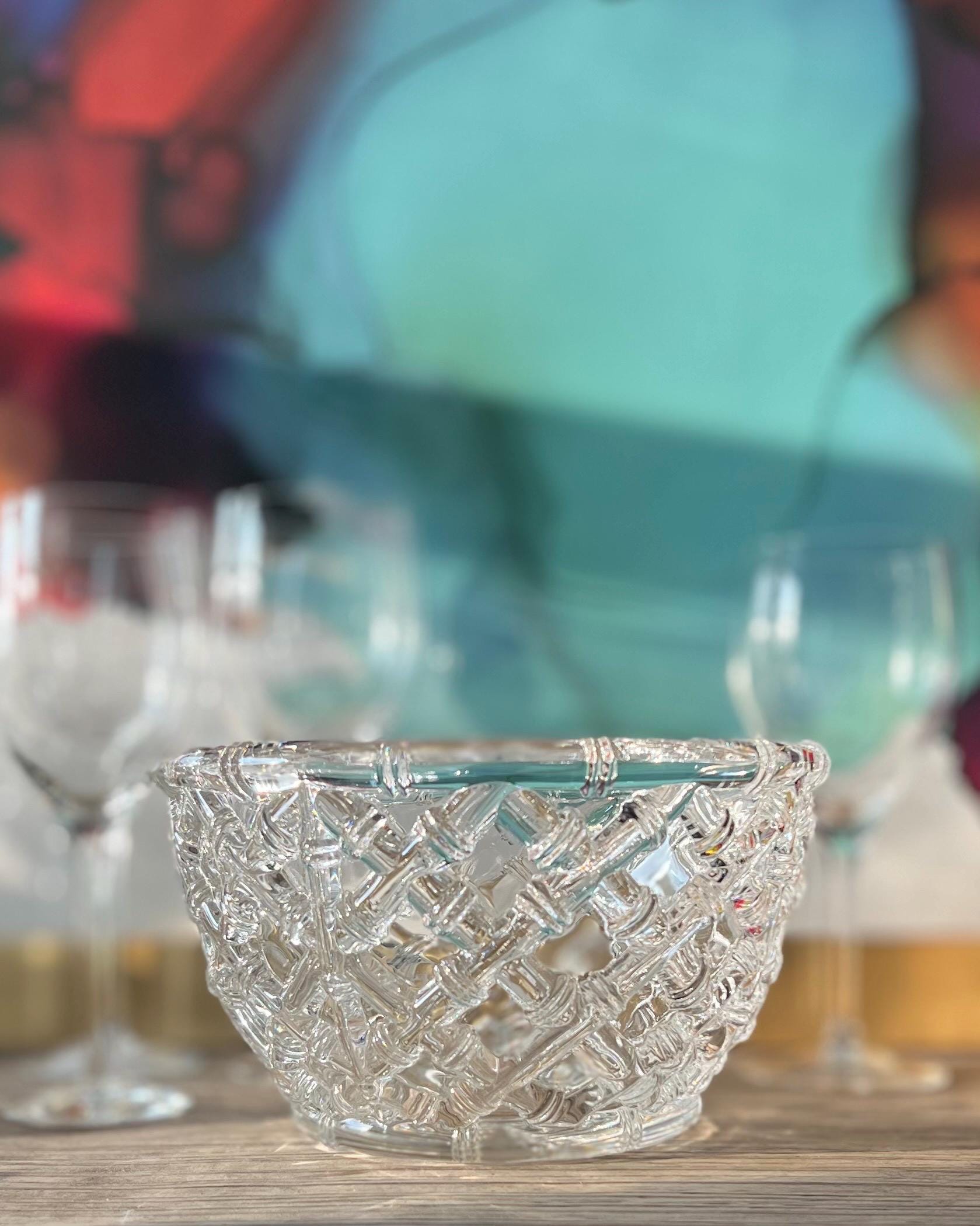 Tiffany & Co. Crystal Bamboo 9 Inch Bowl - Etsy