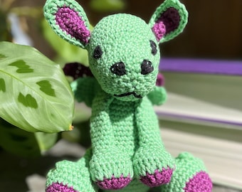 Crochet Pattern for Baby Dragon - DIY Amigurumi Tutorial, Adorable Fantasy Plush