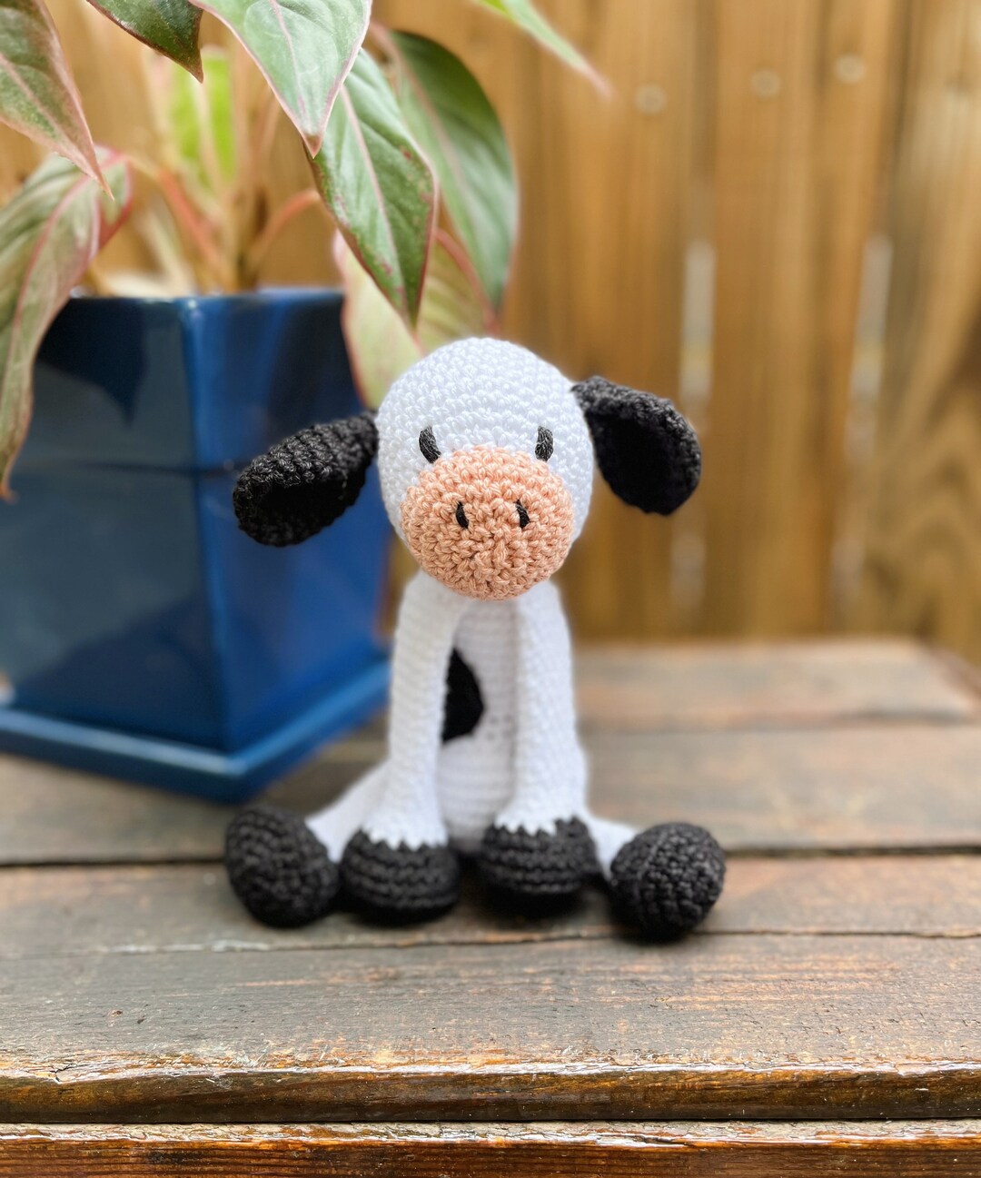 Handmade Crochet Cow Stuffed Animal: Farmhouse Nursery Decor - Etsy, image size:1080x1297
