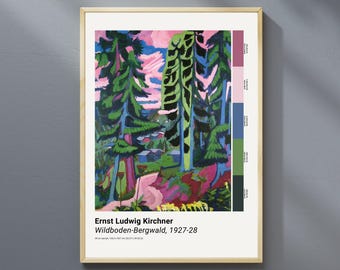 Kirchner Expressionist Forest Print: Wildboden Landscape (Digital Download)