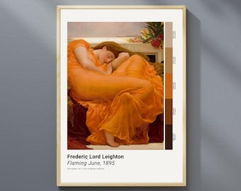 Flaming June Print: Pre-Raphaelite Fine Art (Digital Download