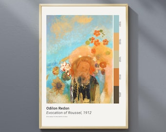 Odilon Redon 'Evocation of Roussel' Fine Art Print (Digital Download)