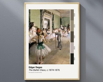 Degas Ballet Class Poster: Impressionist Ballerina Painting (Digital Download)