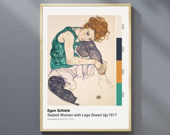 Egon Schiele Seated Woman Print: Expressionist Fine Art (Digital Download)