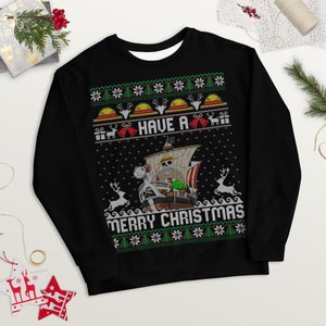 One Piece Going Merry Christmas Wool Knitted Sweater - Teeruto