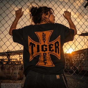 Lucky Tiger vintage washed heavyweight T-shirt