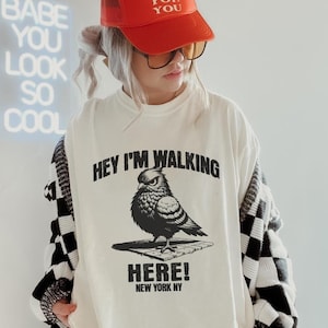 Hej, idę tutaj, koszulka retro vintage, Nowy Jork NY, top graficzny, koszula w stylu ulicznym, miejska odzież uliczna, Comfort Colors®