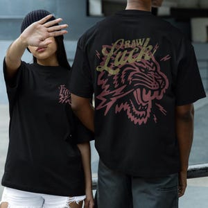 raw luck tiger t shirt vintage streetwear graphic tee