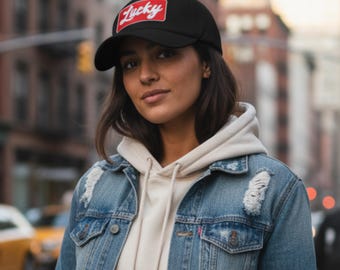 Embroidered Lucky Trucker | Retro Vintage Dad Hat | Urban Streetwear Trucker
