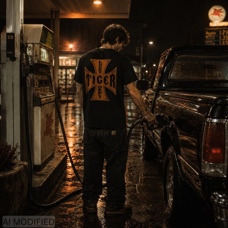 Lucky Tiger vintage washed heavyweight T-shirt