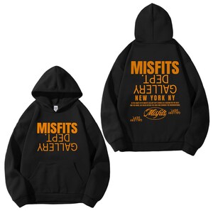 Gildan 18500 Hoodie with Misfits Dept Gallery Print on the front and back.
