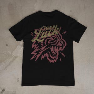 raw luck tiger t shirt vintage streetwear graphic tee