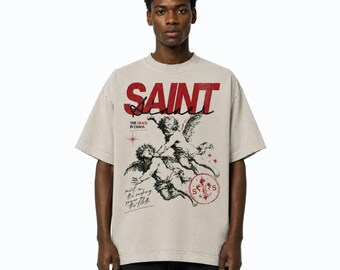 430 GSM Heavyweight Vintage Washed T Shirt, Premium Frayed Streetwear Tee, Oversized Cotton Graphic Shirt, Luxury Distressed Vintage Shirt