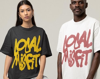 Local Misfit Graphic Tee – Comfort Colors Oversized Streetwear Shirt, Unisex Rebel Statement T-Shirt