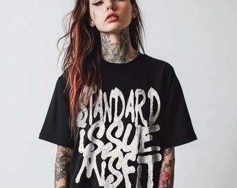 Standard Issue Misfit Shirt - Funny Graphic Tee | Comfort Colors® Vintage T-shirt | Sarcastic Humor Shirt | Unisex Oversized Streetwear