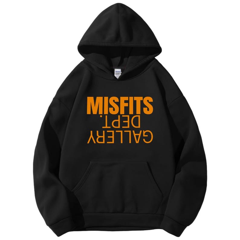 Gildan 18500 Hoodie with Misfits Dept Gallery Print on the front and back.