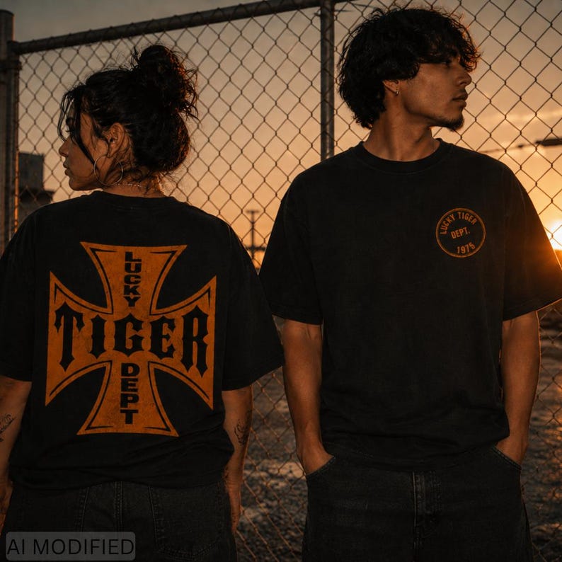 Lucky Tiger vintage washed heavyweight T-shirt