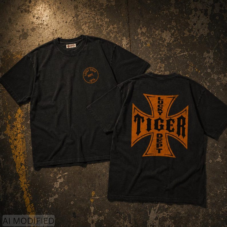 Lucky Tiger vintage washed heavyweight T-shirt