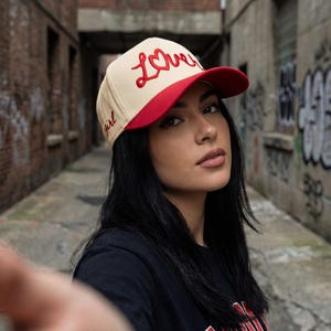 Red and Cream Trucker Cap - Etsy display picture 1