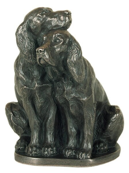 Statue de chien Cocker Spaniel Américain - Buste de tête de chien 20cm | Figurine