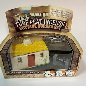 Irish Turf Ceramic Incense Cottage Burner