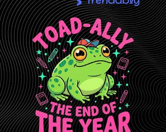 Toad Ally terminó de enseñar PNG: Profesor rana último día de clases png Humor de fin de año (Descarga digital)