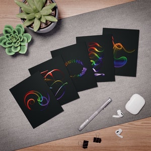 Geassorteerde Pride-wenskaarten - Spirographs en andere lichte schilderijen