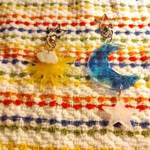 Sun and Moon Keychains