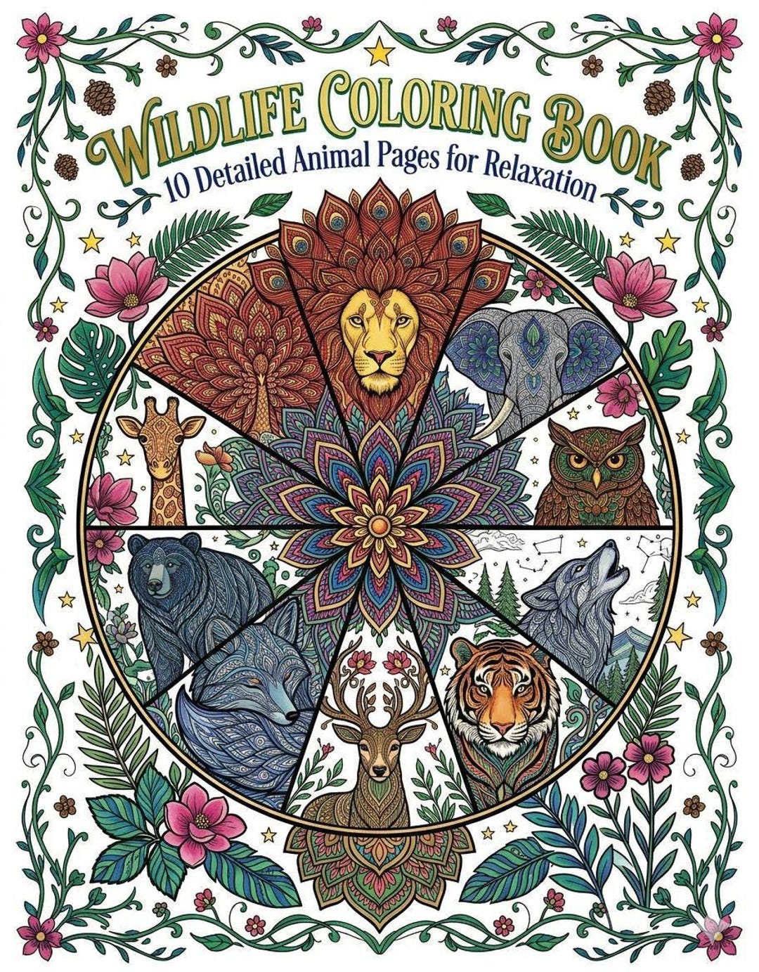 Wildlife Coloring Book Pdf,adult Coloring Pages, Printable Animal ...