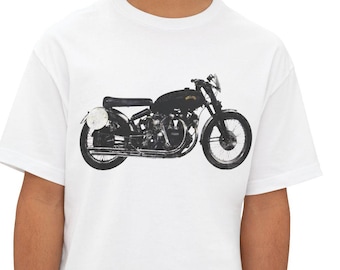 Vincent Black Lightning Motorrad-T-Shirt von 1952 | Vintage-Rennmotorrad-Shirt