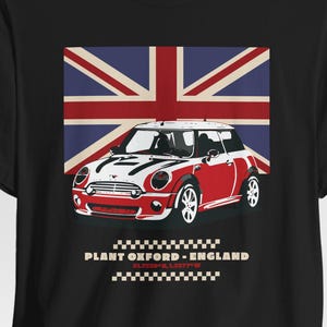Retro Mini Cooper T-Shirt: British Classic Car Graphic Tee