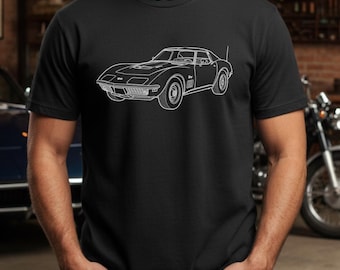 Vintage 1968 Corvette C3 T-Shirt, Distressed Chevy Tee