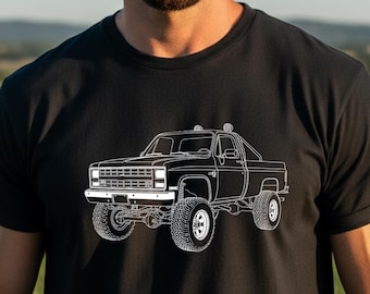 Vintage Chevy K10 4x4 Transporter T-Shirt, Retro Chevrolet T-Shirt