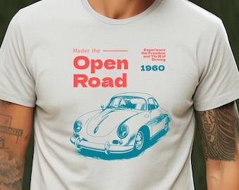 Porsche 356 Vintage Tee: Classic Car Art, Auto Enthusiast Gift