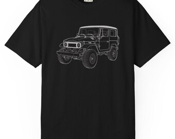 Vintage Touao FJ40 Land Cruiser Retro Suedliche Suede T-shirt | Oldtimer Overland