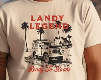 Landy Legend Classic Land Rover Overlanding Shirt 4X4 Offroad Father&#39;s Day Safari Apparel Christmas present Automotive Gift for Car Lovers