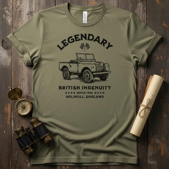 Vintage Land Rover T-Shirt - British 4x4 Off-Road Tee, Adventure Apparel