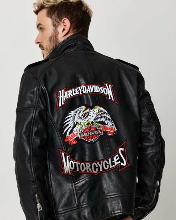 Harley-Davidson Legendary Motorcycles Blue Eagle large back patch for  jacket, vest, sew patch, custom patch, embroidery patch