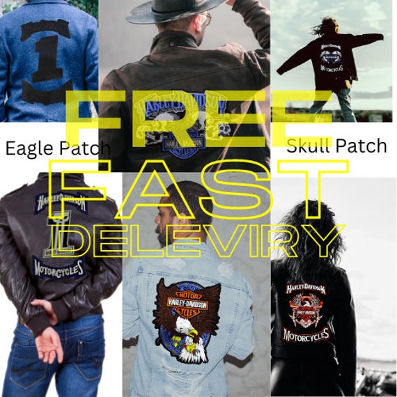 Harley-Davidson Legendary Motorcycles Blue Eagle large back patch for  jacket, vest, sew patch, custom patch, embroidery patch