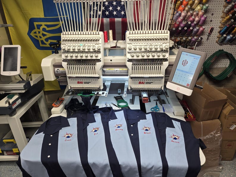 Custom bowling shirts with personalized embroidered logo + name image 17