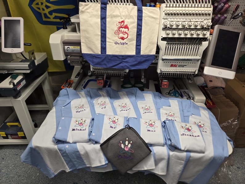 Custom bowling shirts with personalized embroidered logo + name image 18