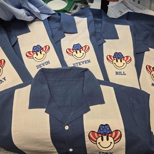 Custom bowling shirts with personalized embroidered logo + name image 19