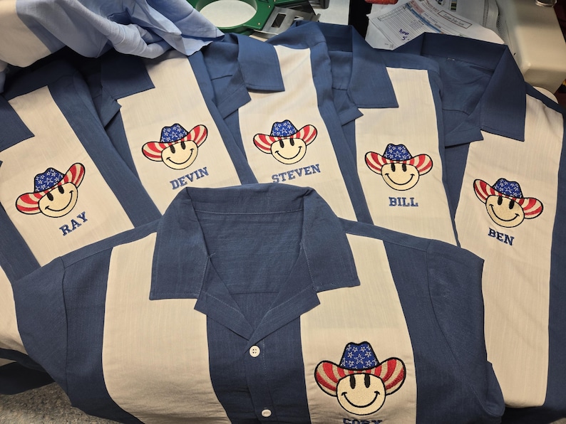 Custom bowling shirts with personalized embroidered logo + name image 19