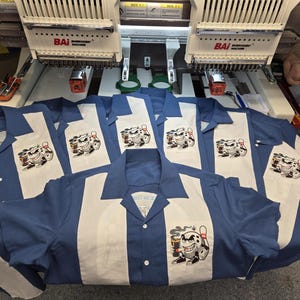 Custom bowling shirts with personalized embroidered logo + name image 16