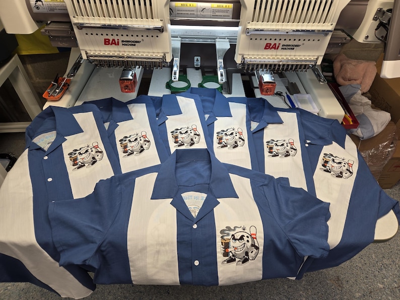 Custom bowling shirts with personalized embroidered logo + name image 16