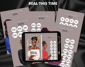 Secure the Bag for Real | Savings Challenge Inserts | A6 Budget Binder